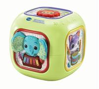 VTech-Baby Cubo sorpresas Música y Animales, Juguete Interactivo, Actividades sensoriales, Aprendizaje temprano, Vocabulario y Conceptos Musicales, Regalo bebés +6 Meses, Versión ESP