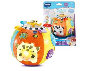 VTech-Baby Diverbola bebé Animales y Formas, Pelota interactiva, Estimula Coordinación Ojo-Mano, Promueve la motricidad, Exploración sensorial, Regalo bebés +6 Meses, Versión ESP
