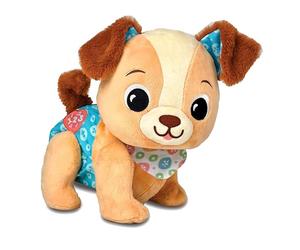 VTech-Baby Mascota de Peluche Cachorrito Pasitos, Juguete Educativo Bebés +9 Meses, Peluche Interactivo Que Anima a Gatear, Luces, Canciones, Sonidos y Texturas, Versión ESP