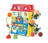 VTech-Baby Megacasa Multi-Actividades Bloque vecinal Vecinos y Amigos | Casa interactiva para bebés +9 meses, Incluye 2 pelotas y 4 figuras para encajar, 39.4 x 48.2 x 22.4 cm, Versión ESP