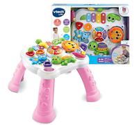 VTech - Mesita Infantil Actividades Sensoriales Rosa, Mesa de Desarrollo para bebés, Múltiples Juegos, Panel Interactivo extraíble, Actividad Musical y evolutiva, Regalo bebés +9 Meses, Versión ESP