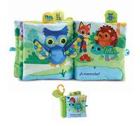 VTech - Mi Primer Cuento Texturas y descubrimientos, Libro Infantil de Tela, Bebés +3 Meses, Descubre la Naturaleza y los Animales, estimula Sentido del Tacto, Anilla para Colgar, Versión ESP