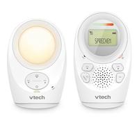 VTech Baby Monitor de Audio Digital DM1211 - con Tecnología DECT, Función de Interfono, Pantalla de Volumen LCD, Sensor de Temperatura, Luz Nocturna y Más - Unidad para Padres y Unidad para Bebé