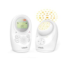 VTech Baby Monitor Digital para bebé: tecnología DECT, función de intercomunicador, indicador de Nivel de Ruido, Sensor de Temperatura, luz Nocturna con Cielo Estrellado y Mucho más,DM1212