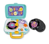 VTech-Baby Música y Sonidos Tocadiscos bailón, Reproductor Infantil Interactivo, 5 Discos Doble Cara con Animalitos, Frases y Canciones, Enseña Estilos Musicales, Maletín portátil, Versión ESP