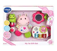 VTech My First Gift Set, Newborn Baby Toys Including Hippo Animal Plush, Baby Teether, Baby Rattle & Baby Musical Toy, 0, 6, 12 Months and Over for Boys & Girls, Pink
