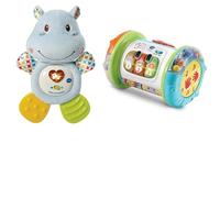 VTech-Baby Pack 2 Juguetes para Bebés +6 Meses, Hipo mordedor sonajero de peluche y Rodillo Mágico 3 en 1 Multiactividades, Tambor, Piano, Aprende Música y Vocabulario Básico, Versión ESP