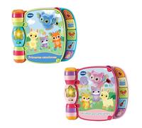 VTECH BABY Pack 2 Libros Primeras canciones + Rosa, Libros Interactivos de Aprendizaje, Canciones Populares, Juguete Bebés +6 Meses, Versión ESP