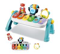 VTech-Baby Piano Multicolor Banda Musical, Juguete bebés +9 Meses, Piano Interactivo Desmontable, Evolutivo, Teclas con Luces y Sonidos, Enseña Números, Colores y Animales, Versión ESP