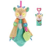 VTech-Baby Pradera La Cervatilla, Manta dudú para bebés +3 Meses, mantita con Peluche y chupetero, Incluye mordedor, estimulación táctil, relajación, Color marrón, versión ESP