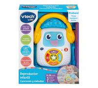 VTech-Baby Reproductor Infantil de Canciones y Melodías, con Grabadora de Voz y Luces Interactivas - Juguete Educativo en Español para Niños Pequeños, Control de Volumen y Asa para Llevar (80-607822)