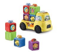 VTech-Baby Simón el Camión Bloques Sorpresa, Juguete Bebés +6 Meses, Vehículo Interactivo Apilable con Luces y Sonidos, Bloques con Texturas, Sonajeros, Canciones y Frases, Versión ESP