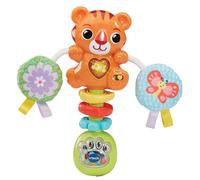 VTech - Sonajero musical Baby tigre, Juguete interactivo, Pompones de tela, Papel crujiente, Fomenta la Exploración y el Desarrollo Motor, Regalo bebés +3 meses, Versión ESP