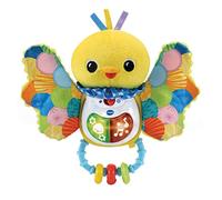 VTech-Baby Sonajero pajarito de tela Melodías y sensaciones, Simpático y divertido pájaro interactivo, Juguete para bebés +3 meses, Versión ESP