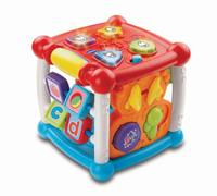 VTech Baby Turn and Learn Baby Activity Cube, Interactive Educational Toy with Shape Sorter, Music & Sounds for Early Development, Suitable for Babies from 6 Months+