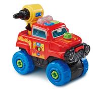 VTech - Vehículo Monster Truck Repara y construye, Coche Interactivo Desmontable, Juguete niños +2 años, Herramientas y Piezas para Reparar, Cambia Las Ruedas, Capo, Parachoques, Versión ESP