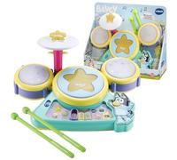 VTech - Batería Musical de Bluey, Juguete Interactivo, Tambores, Bombo y Timbal, Estimula la motricidad, 3 Modos de Juego, Regalo niños +2 años, Versión ESP