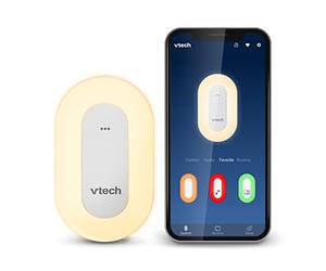 VTech BC8113 - Calmante para dormir para bebé, máquina de ruido con 40 historias/canciones/sonidos, graba tu propia voz. Altavoz Bluetooth. Ayuda para dormir para bebés con luz nocturna multicolor, no