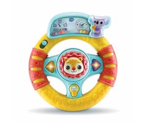 VTech Bebé Volador de Descubrimientos, Juego Interactivo Niño con Flechas Luminosas y Botón Encendido del Coche, Más de 45 Canciones y Sonidos, Portátil, Idioma Italiano, Baterías Incluidas, 6-36
