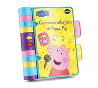 VTech - Canciones Infantiles de Peppa Pig, Libro Infantil Educativo, Páginas con Ilustraciones interactivas, Ergonómico, Explora y aprende, Versión ESP