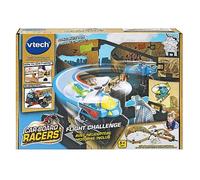 VTech Car-Board Racers, Circuito de Coches Flight Challenge, Pistas de Car-Board Racers, ampliables al Infinito con helicóptero motorizado, Regalo para niños a Partir de 5 años - Contenido en francés