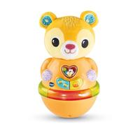 VTech - Caramelo, Mi Oso Culbuto, Osos de Peluche Rigolo Giratorio y Bascula, Culbuto Bebé, Juego de Motricidad y Despertar, Regalo para Bebé a Partir de 6 Meses - Contenido en Español