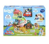VTech - TutTut Bólidos Casa Familiar de Bluey, Circuitos, Coches y playsets de Juguete, Niños +1 Año, Rampas y Sensores Mágicos, Frases y Música, Coche Incluido, Versión ESP
