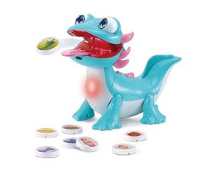 VTech - Cebulón, Mi compañero Glotón, Animal interactivo Axolotl que habla, canta, come y reacciona, descubrimiento en colores de las emociones, juguete educativo, regalo para niños a partir de 2 años