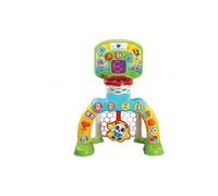 VTech-Baby Centro de Deportes Basket-GOL, Portería de fútbol, Canasta de Baloncesto y Diana, Efectos Especiales y respuestas interactivas, Incluye Tres Pelotas, Marcador LED (80-533522), versión ESP