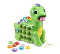 VTech - Juego Educativo de Mi Dino Apprenti Glouton, Descubrimiento de números, Colores, emociones, Juguete para Disparar, Dinosaurio Rigolo, Regalo para niños y niñas a Partir de 18 Meses