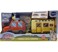 Vtech Conductores Toot-Toot Azul Bluey: Coche Familiar Y Caravana