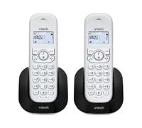 VTech CS1501 - Teléfono inalámbrico DECT de Dos teléfonos con Bloqueo de Llamadas, identificación de Llamadas/Llamada Pendiente, Altavoz Manos Libres, Pantalla y Teclado retroiluminados