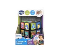 VTech Cubo Gira y Aprende, Juego Educativo para niños, Juego Interactivo con Botones Luminosos, Idioma Italiano, Pilas Incluidas, 18-36 Meses