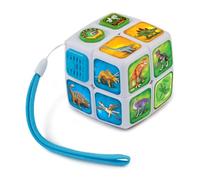 VTech - Cubo mágico Dinoaventuras, Juguete Interactivo para niños +3 años, Actividades y Preguntas sobre Dinosaurios y fósiles, Mejora la Memoria y la lógica, Versión ESP
