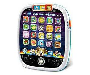 VTech - Díver Panel de Juegos, Juguete bebé +12 Meses, Tableta educativa Infantil con Luces, Sonidos y Canciones, enseña números, Letras, Figuras, Animales y más sorpresas, Multicolor (80-602922)