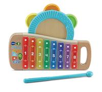 VTech - Eco Xilófono y pandereta Instrumentos de Madera, Juguete ecológico para Aprender música, niños +1 año, versión española