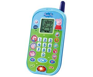 VTech - El teléfono de Peppa Pig, Móvil electrónico Interactivo, simula una conversación telefónica, Juguete para niños +3 años, Versión ESP