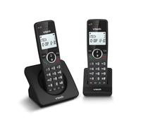 VTech ES2001 Duo - Teléfono Inalámbrico DECT Con 2 Teléfonos, Bloqueador de Llamadas, Amplificador de Volumen, Identificación de Llamada en Espera, 18 Horas de Autonomía, Pantalla y Teclado