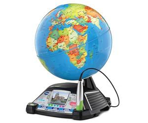 VTech - Globo terráqueo multimedia, el único con Pantalla LCD | A partir de 7 años, Pantalla a Color, +600 vídeos originales de la BBC, 4 pilas AA, Versión ESP