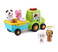 VTech - Granja sobre Ruedas, Tractor Interactivo con Cinco pasajeros para Encajar y Aprender Animales, números y Colores, más de 65 Canciones, melodías y Sonidos