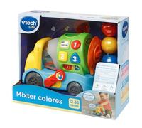 VTech-Baby Mixter Colores, Camión Hormigonera Infantil, +75 melodías, Juguete bebés +12 Meses, Canciones y Voces, Enseña Formas, Números, Colores, Versión ESP