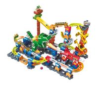 VTech - Juego de construcción magnética Dinosaurio, 100 Unidades, 10 Bolas, Regalo para niños a Partir de 4 años - Contenido en francés