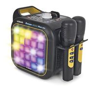 VTech - Karaoke Light Party Duo Golden Edition, Altavoz Potente, Karaoke Portátil con Bluetooth, 40W, Incluye 2 micrófonos inalámbricos, función Quitar Voz, Panel táctil, asa integrada, Versión ESP