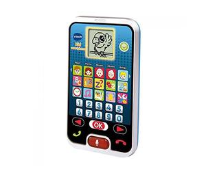 VTech - Kid Smartphone, Teléfono Infantil, micrófono para interactuar con el teléfono, enseña Palabras, Letras, números y el Concepto del Tiempo