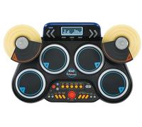 VTech Kidi DJ batería, batería electrónica iluminada para niños, con 4 tambores, 2 platillos, baquetas, bluetooth, modo entrenador y más, juguetes musicales para niños de 5, 6, 7 años, versión en