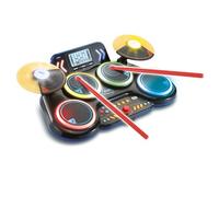 VTech - Kidi DJ Drums, Batería electrónica para niños 10 en 1 con Pads iluminados, platillos, Baquetas, Bluetooth, Aprendizaje y Juegos, Regalo niños +6 años, Versión en Español