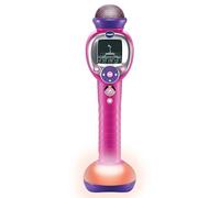 VTech - Kidi Superstar Dance, Micrófono portátil 8 en 1 con Pantalla Interactiva, Karaoke Infantil, Aprende a Cantar, Juegos, Efectos de luz y Sonido, Regalo niños +6 años, Versión ESP