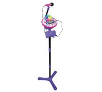VTech - Kidi Superstar LightShow, Micrófono Karaoke Interactivo 9 en 1, Bola de Discoteca, Aprende a Cantar, Efectos de Voz y Luces, Grabadora y Juegos Musicales, Versión ESP