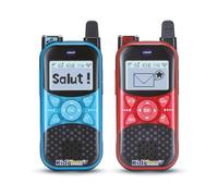 VTech Kidi Talkie Explorer Azul y Rojo, Talkie-Walkies Niños con antorcha, Comunicación cifrada Segura, Alcance de 200 Metros, Regalo para niños a Partir de 4 años, Contenido en francés