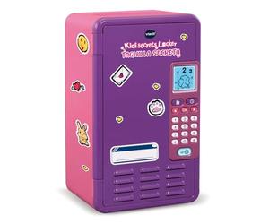 VTech - KidiSecrets Locker Taquilla Secreta, Caja Fuerte con código Secreto, Joyero niños, Personalizable, Pantalla LCD, Música, Alarma, Juguetes Electrónicos, Color Morado, Versión ESP